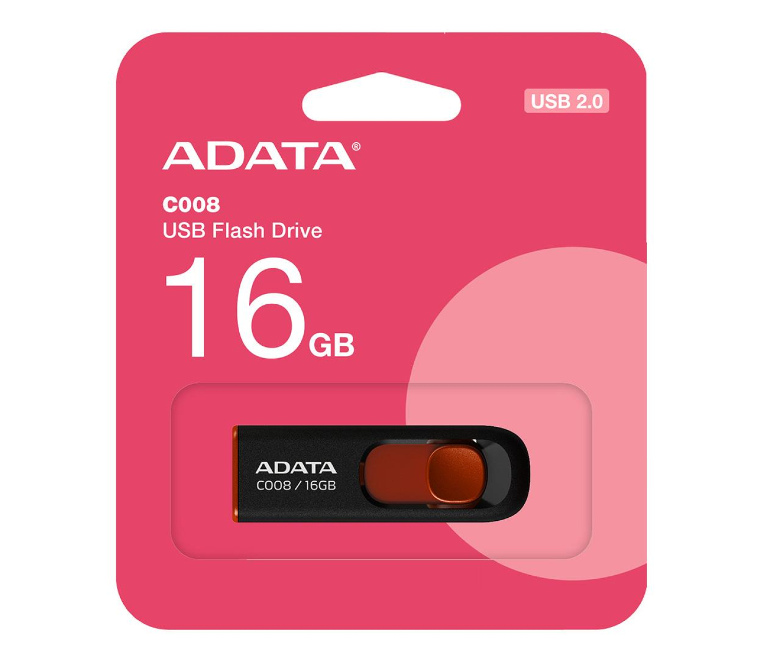 ADATA 16GB DashDrive Classic C008 czarno-czerwony USB 2.0