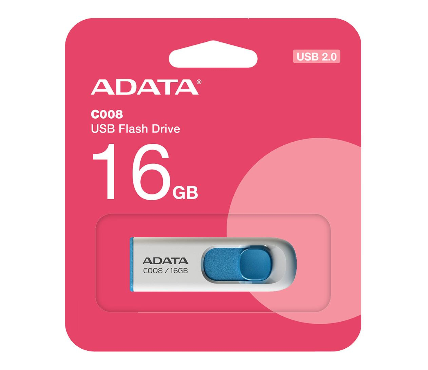ADATA 16GB DashDrive Classic C008 biało-niebieski USB 2.0
