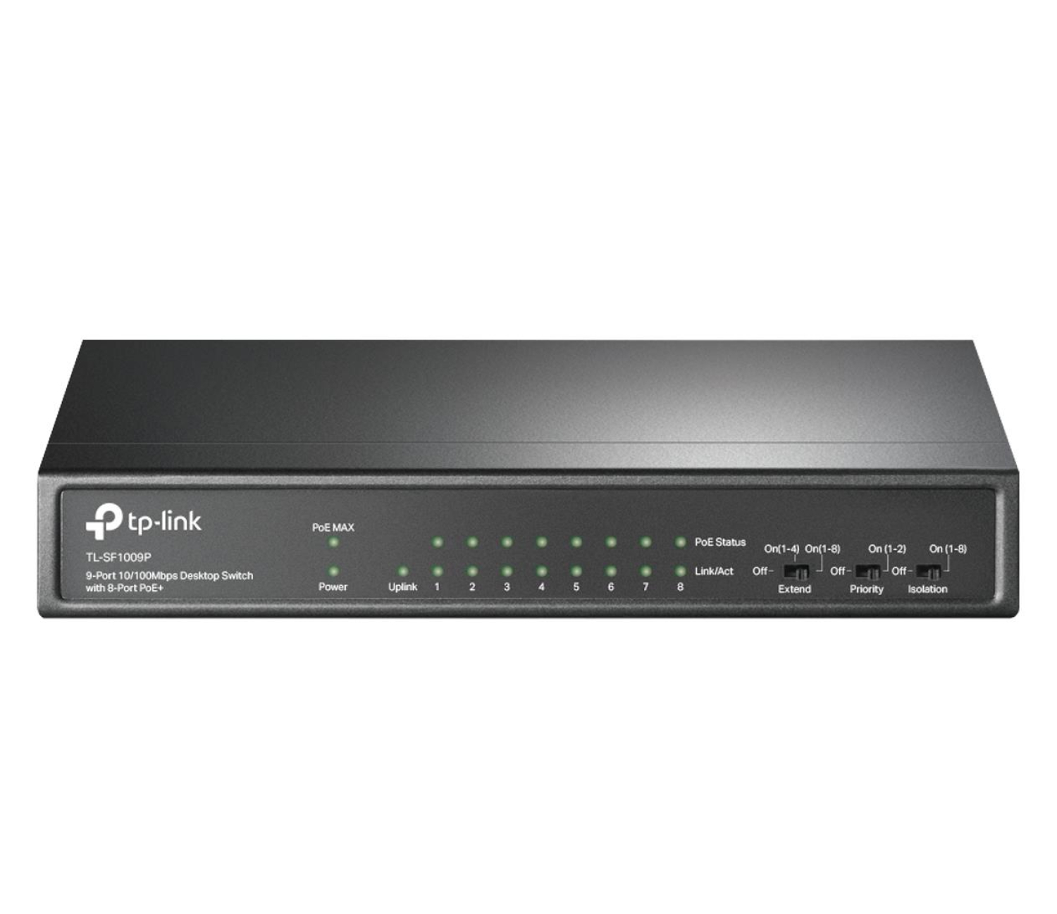 TP-Link 9p TL-SF1009P (9x10/100Mbit, 8xPoE+)