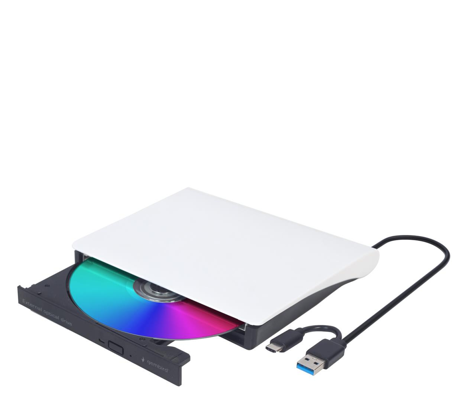 Gembird Napęd DVD na USB-C, biały