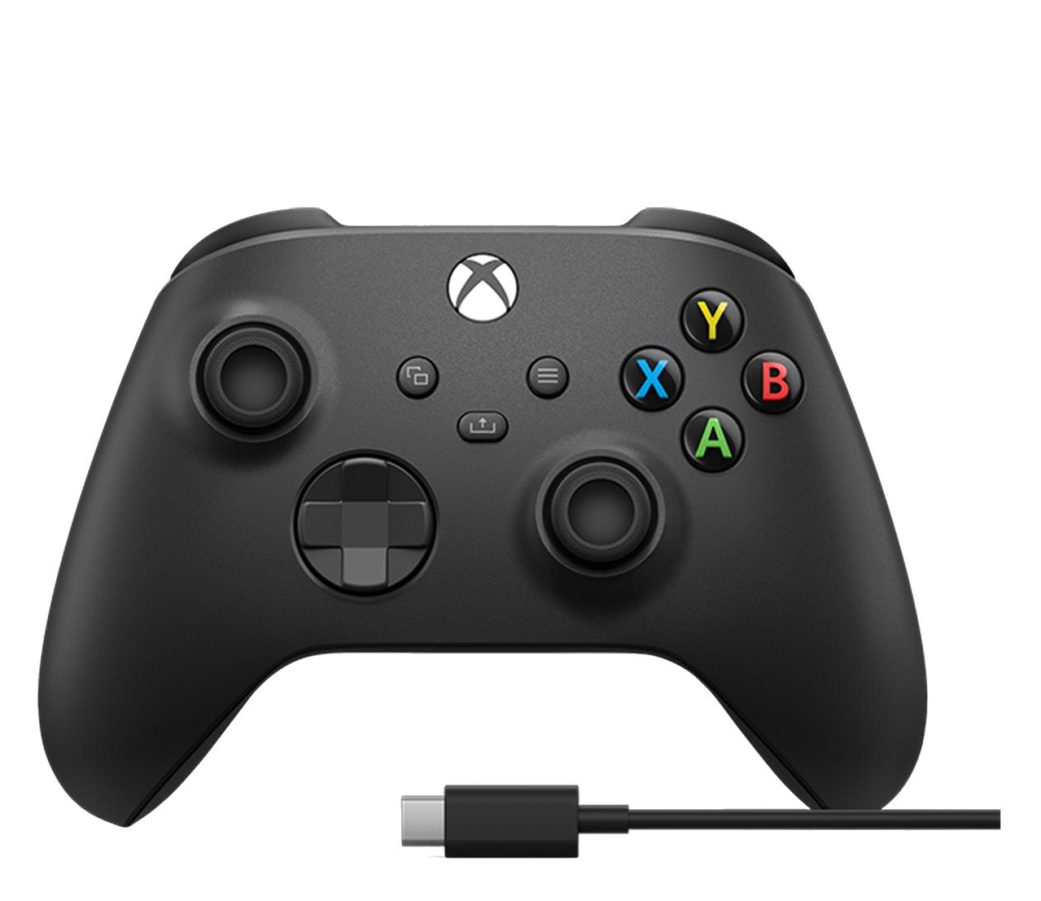 Kontroler bezprzewodowy Microsoft Xbox Carbon Black z kablem USB-C
