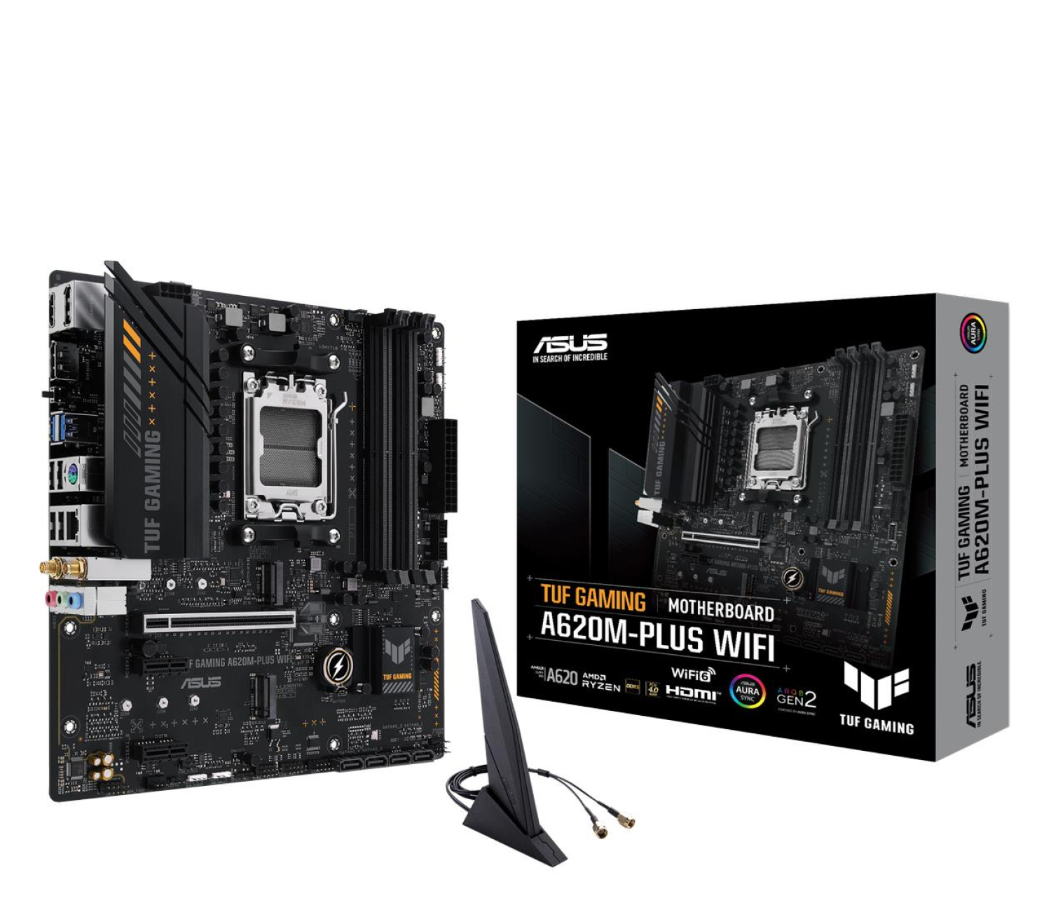 Asus Płyta główna TUF GAMING A620M-PLUS WIFI AM5 4DDR5 HDMI/DP mATX