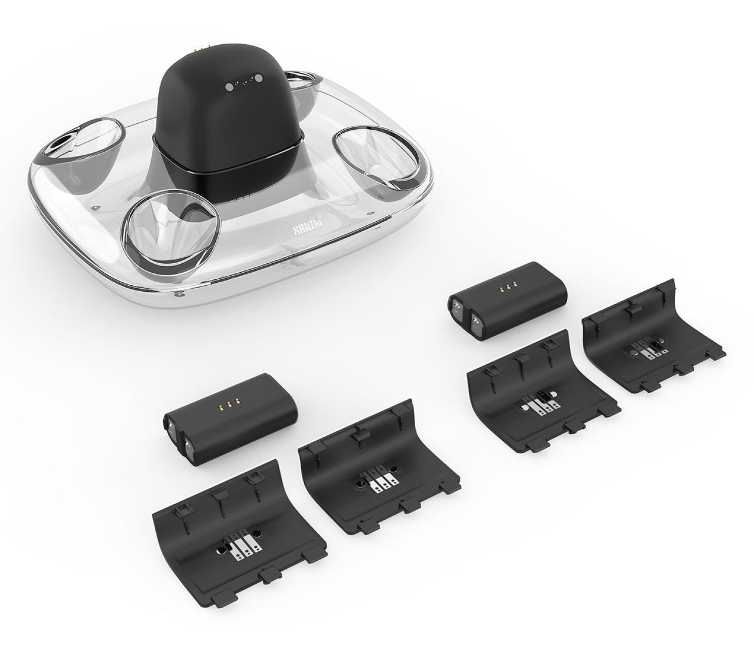 8BitDo Podwójna stacja ładująca + 2 baterie do padów XS/XO - Black