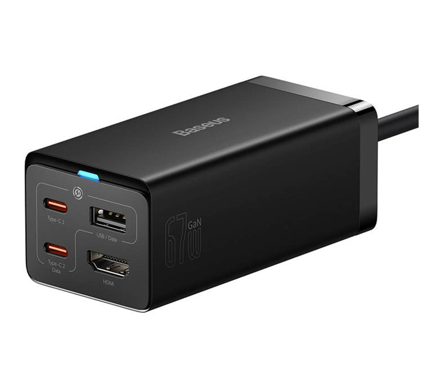 Baseus Ładowarka sieciowa GaN5 Pro 2xUSB-C + USB + HDMI, 67W