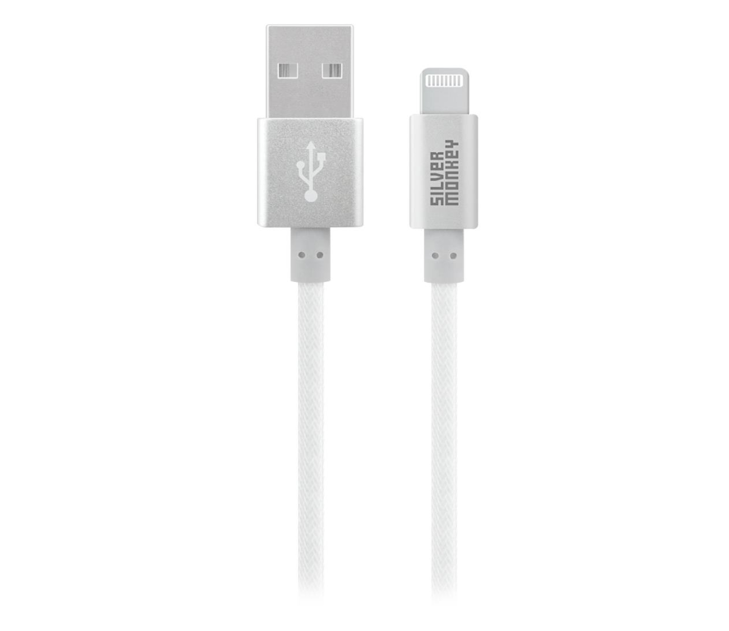 Silver Monkey Kabel  USB-A na Lightning 3 m wzmacniany