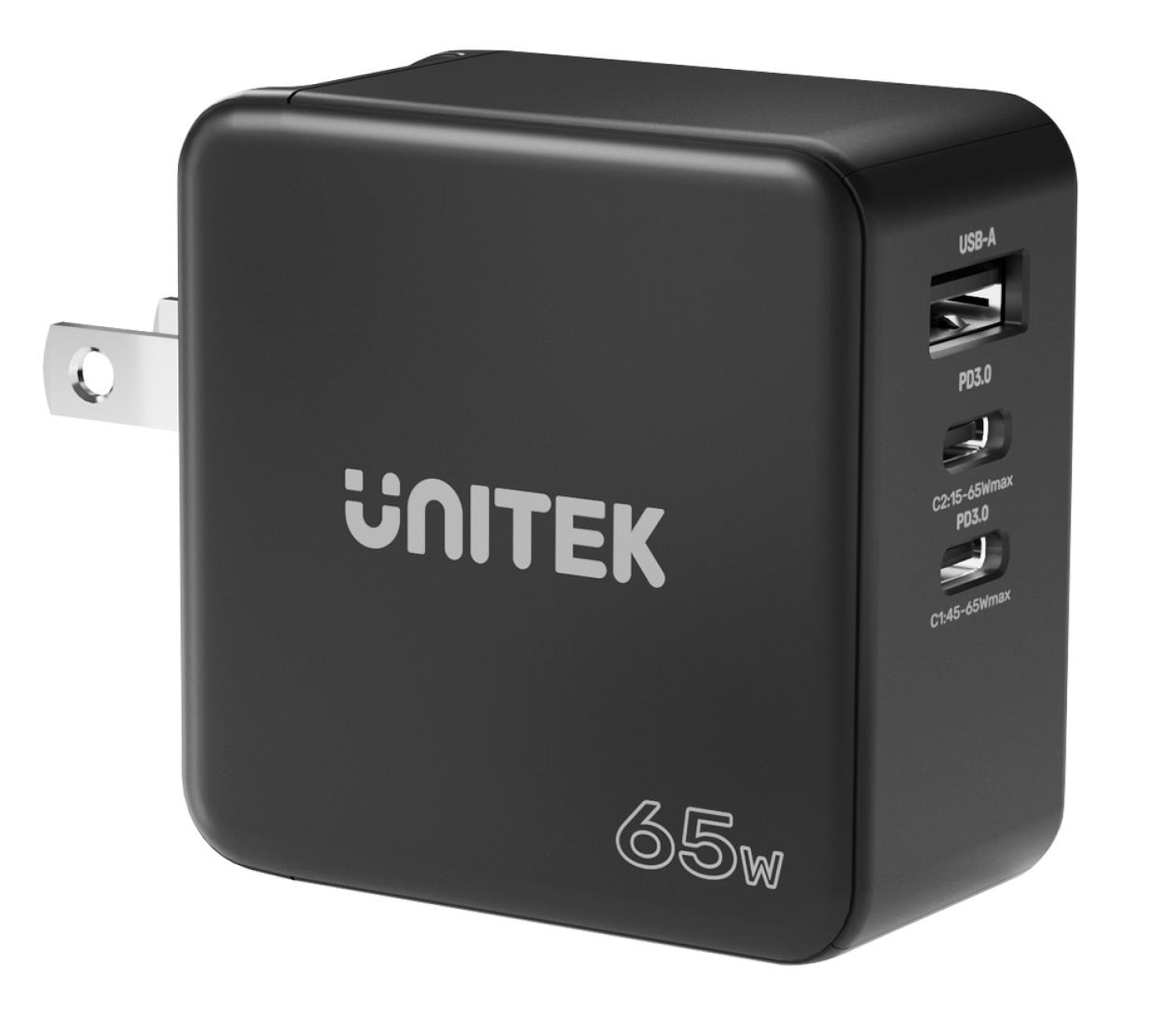 Unitek Ładowarka podróżna GaN 65W USA UK EUROPA