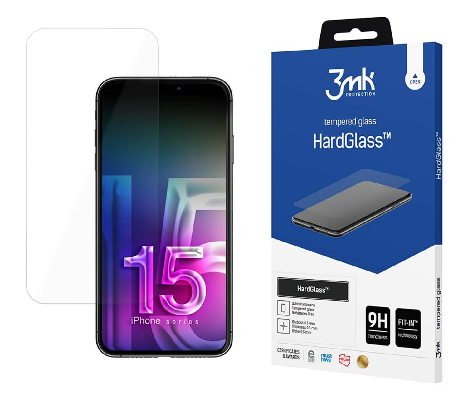 3mk HardGlass do iPhone 15 Pro