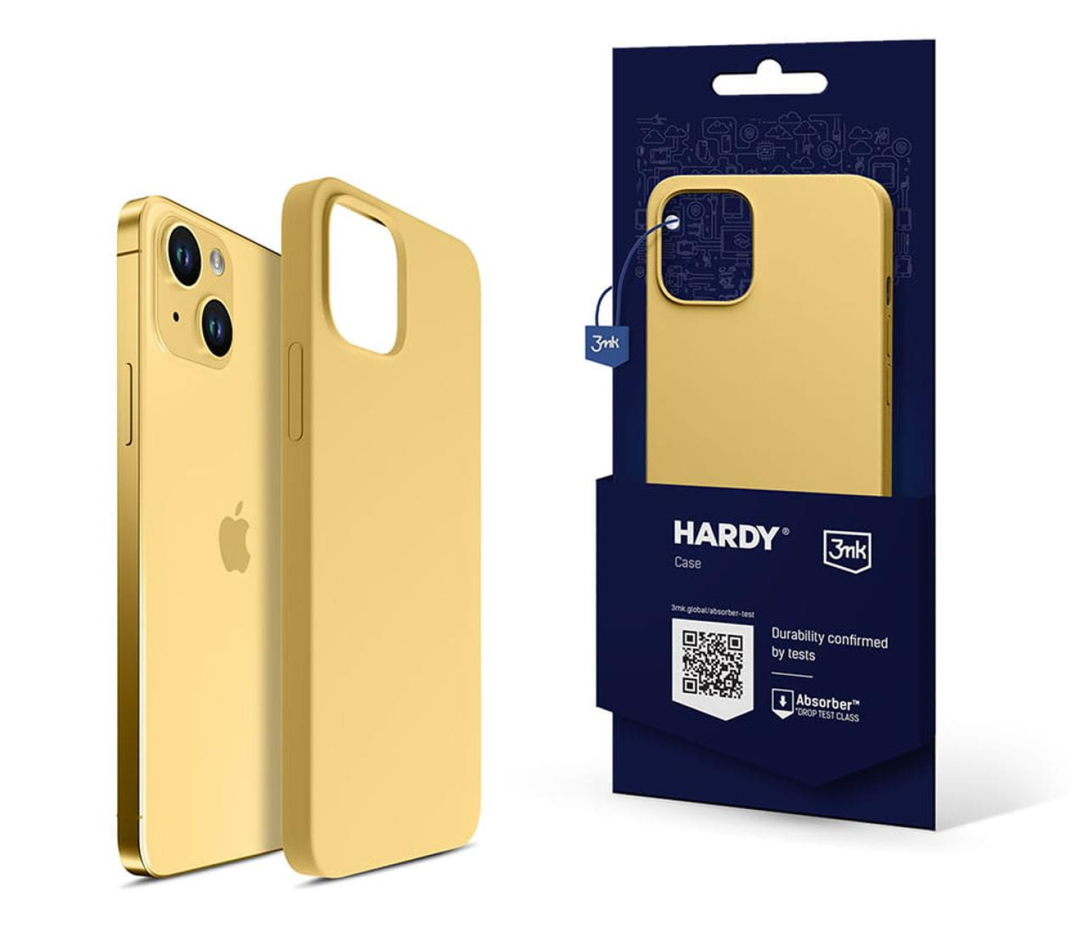 3mk Hardy Silicone MagCase do iPhone 15 Plus Yellow