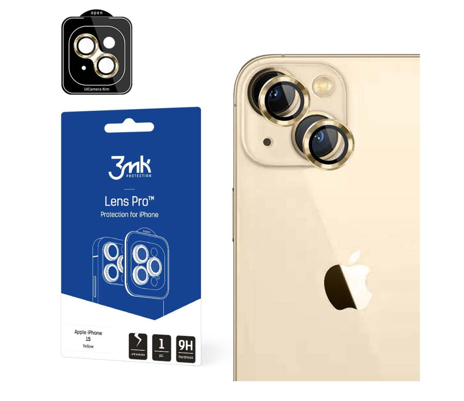 3mk Lens Protection Pro do iPhone 15 Plus Yellow
