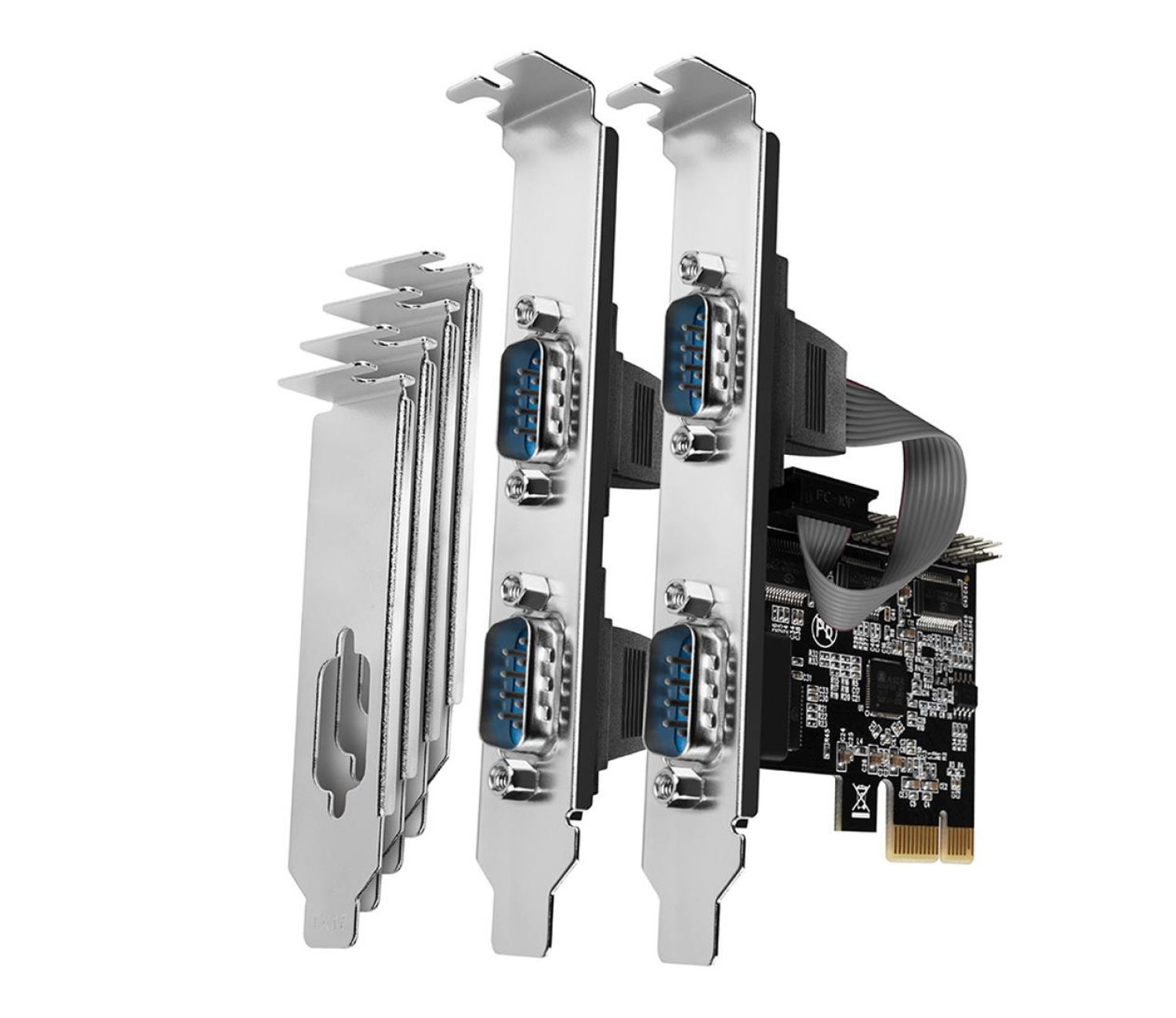 AXAGON PCEA-S4N Kontroler PCIe 4x port szeregowy RS232 250 kbps, w zestawie SP & LP