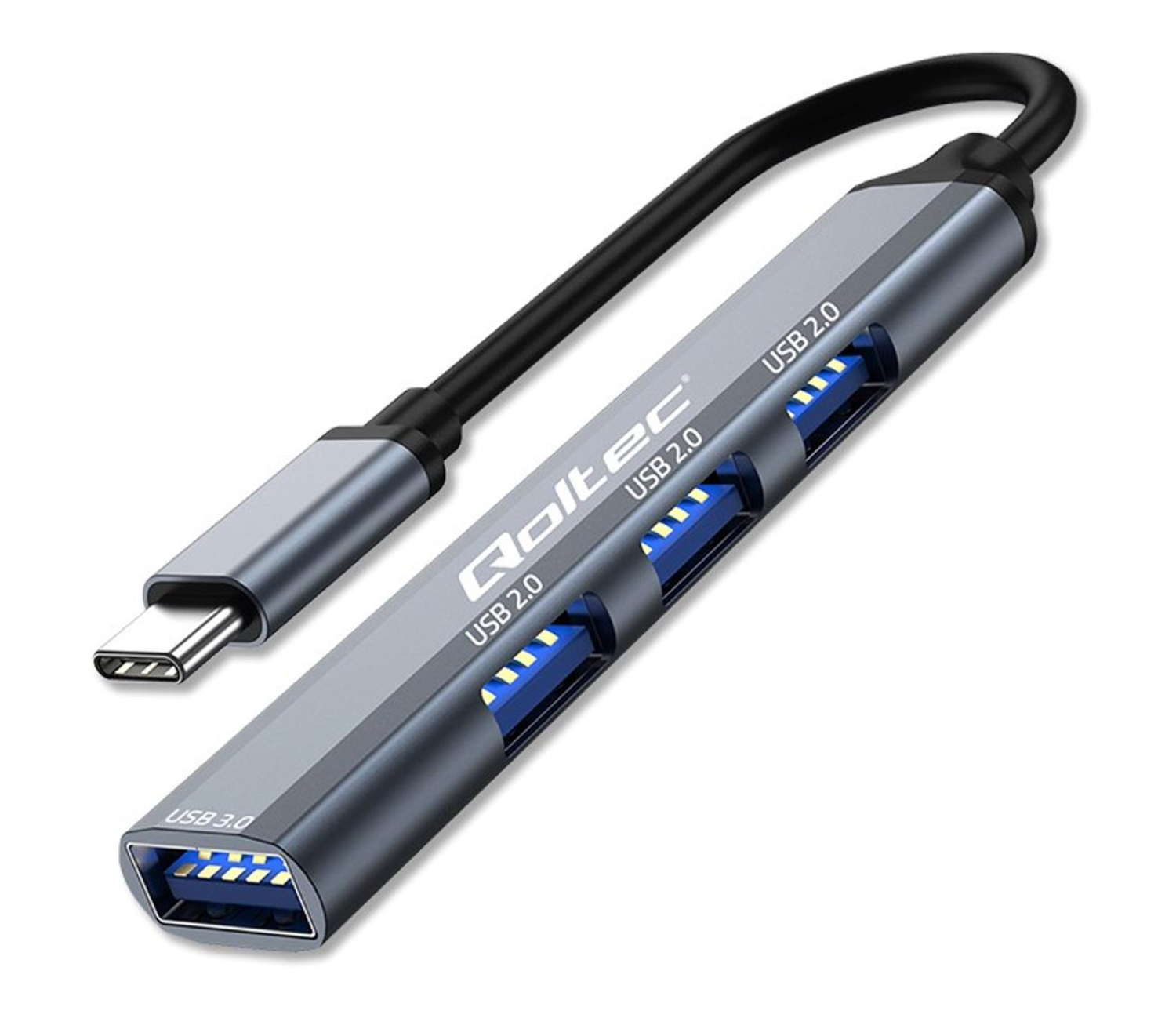 Qoltec USB-C 3x USB 2.0, 1x USB 3.0
