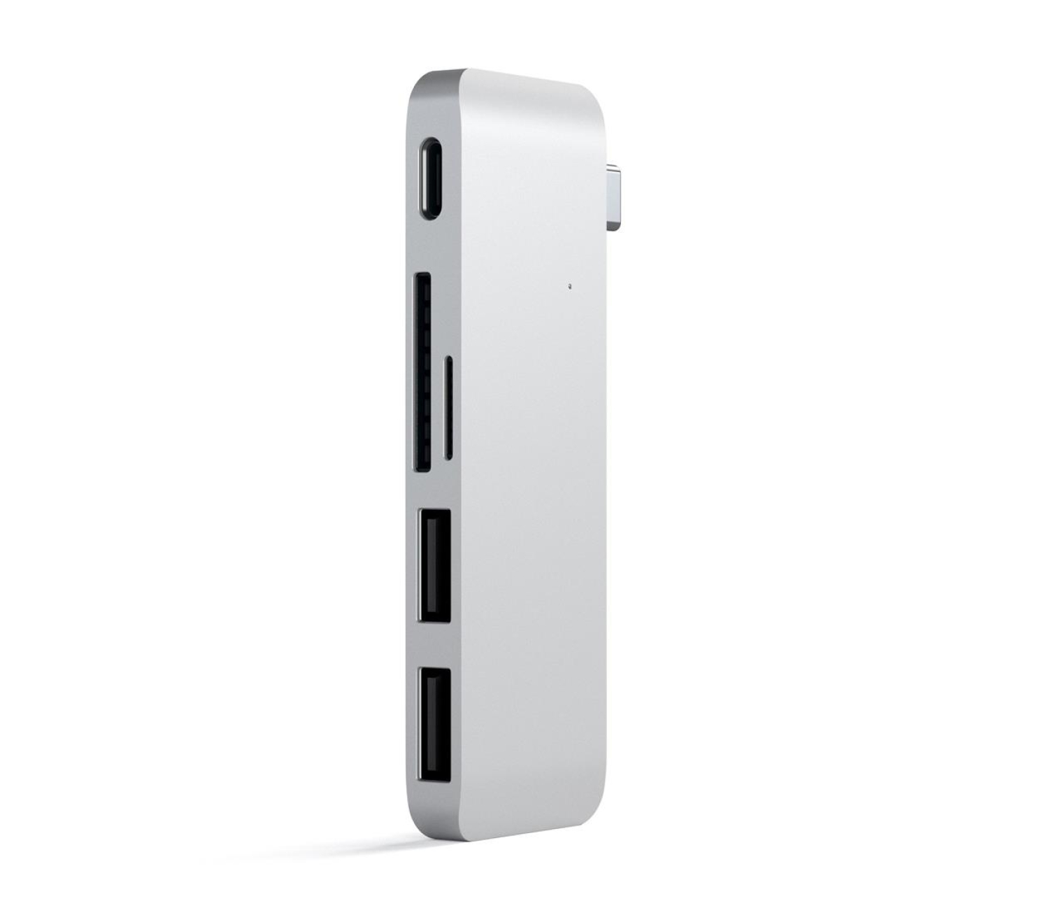Satechi Passthrough Hub (USB-C, 2x USB-A, micro/SD) (silver)