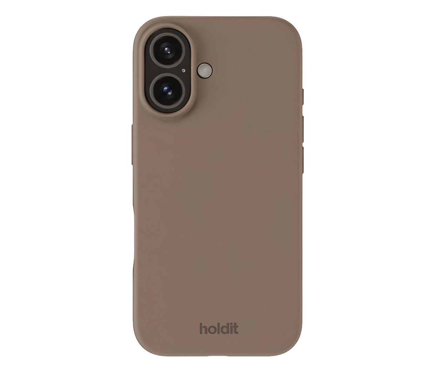 Holdit Silicone Case iPhone 16 Mocha Brown