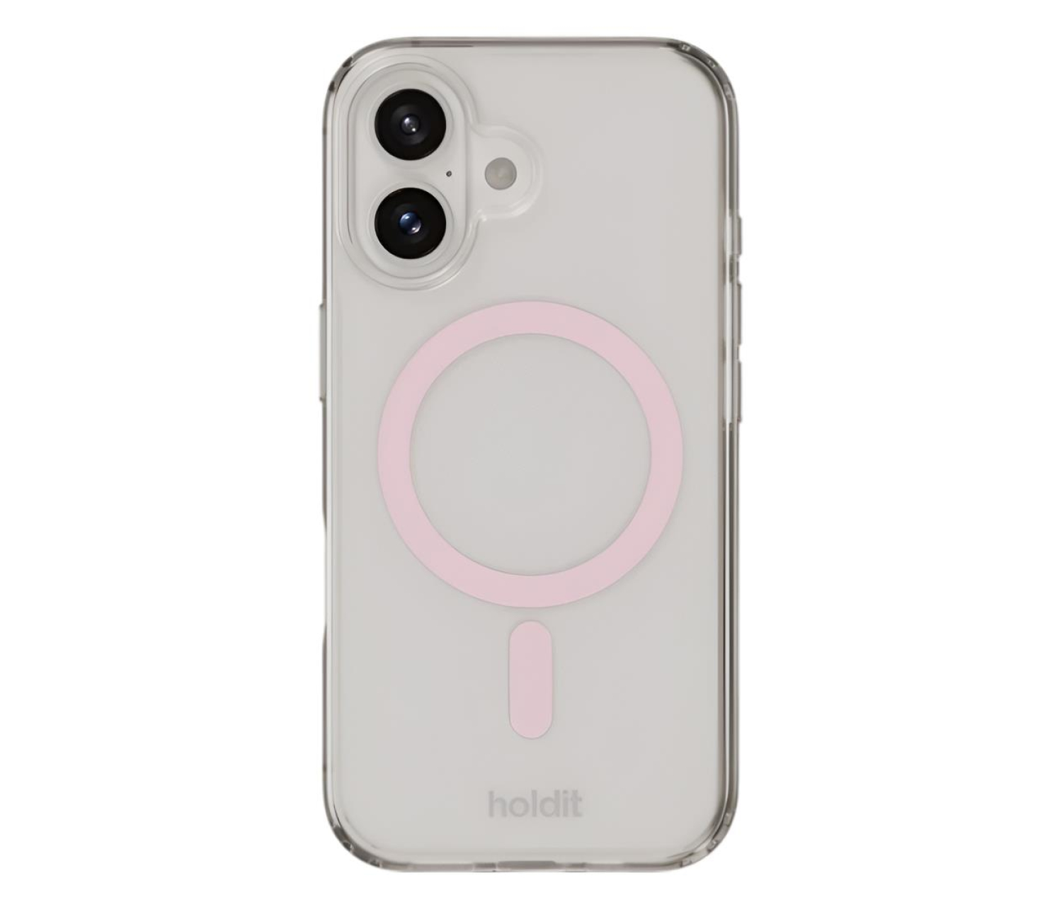 Holdit MagSafe Case iPhone 16 Pink/Transparent