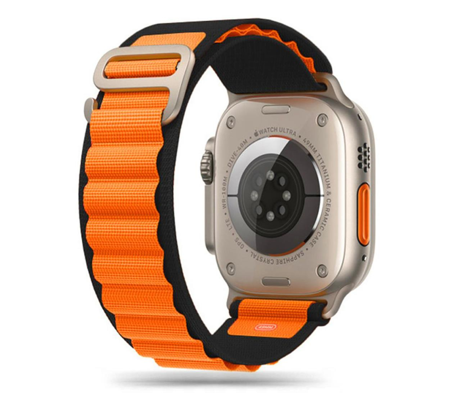 Tech-Protect Nylon Pro do Apple Watch 44/45/46/49 mm Black / Orange