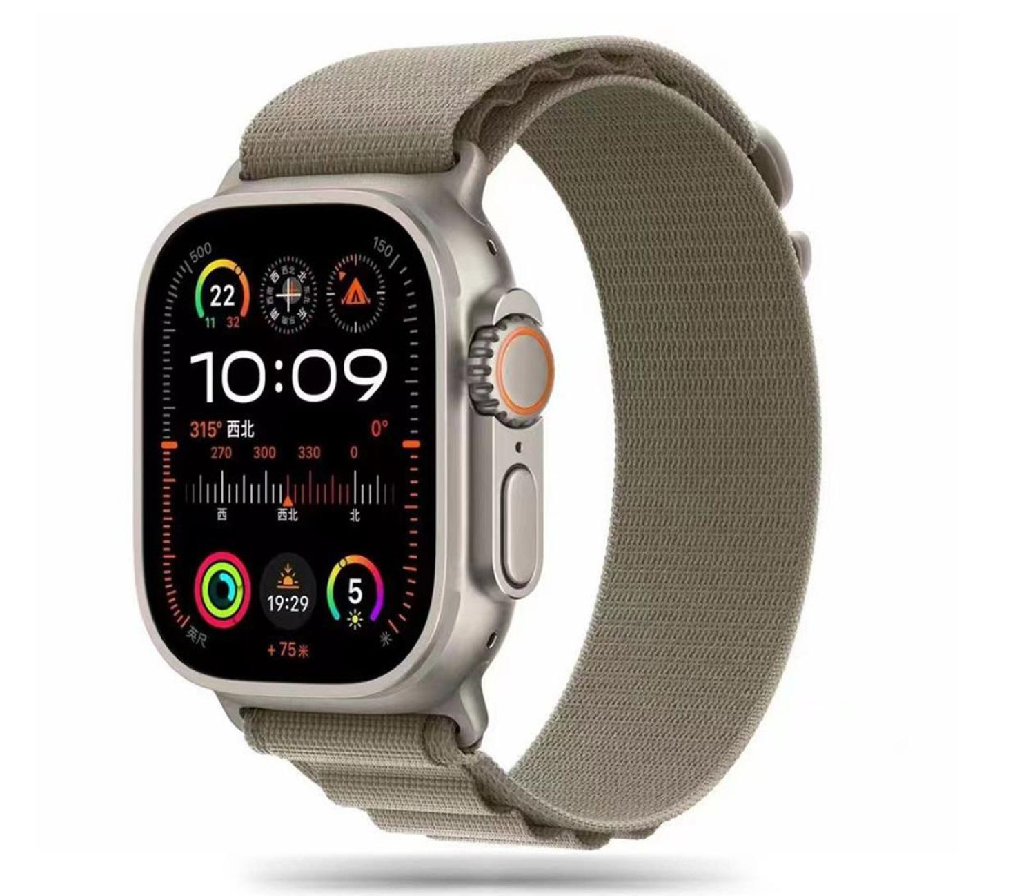 Tech-Protect Nylon Pro do Apple Watch 44/45/46/49 mm Titanium/Olive