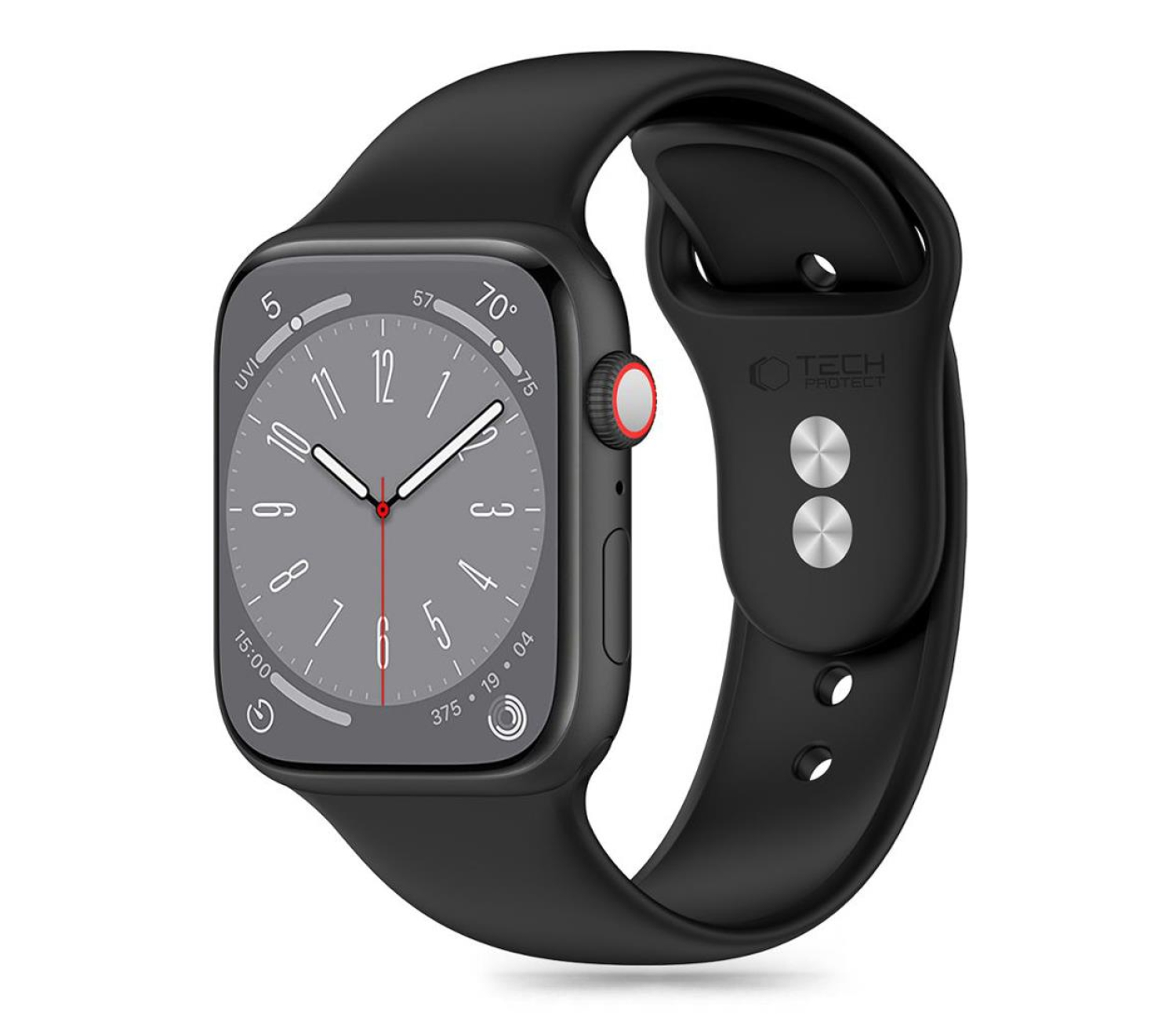 Tech-Protect Silicone do Apple Watch 44/45/46/49 mm Black