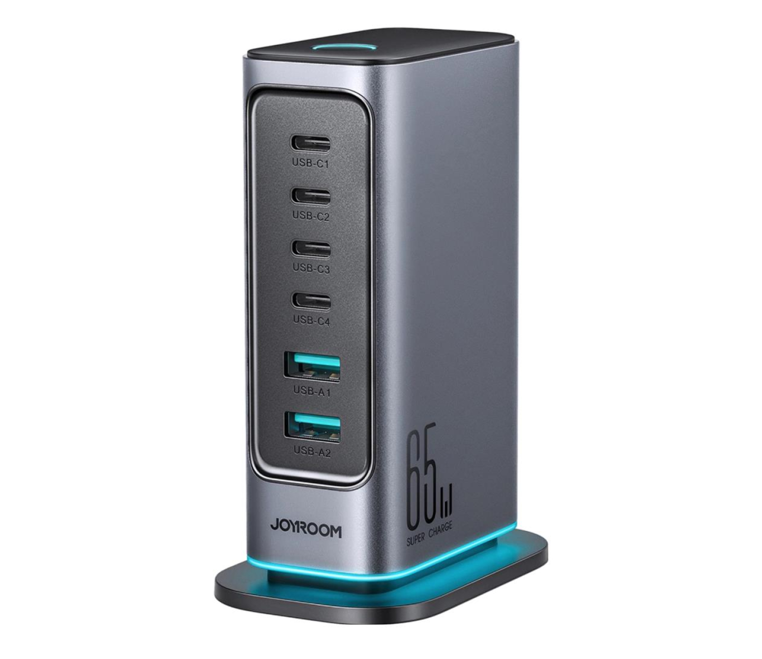 JoyRoom Ładowarka GaN wieloportowa 65W EU 4x USB-C 2x USB-A JR-TCM02