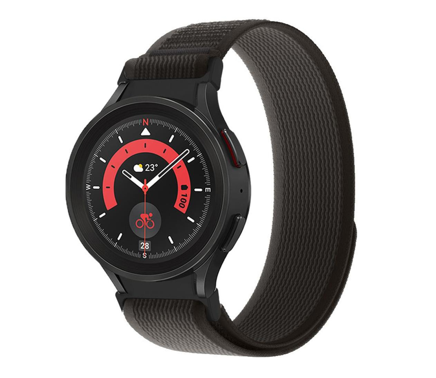 Tech-Protect Nylon do Galaxy Watch 4 / 5 / 5 Pro / 6 / 7 / FE Black/Orang
