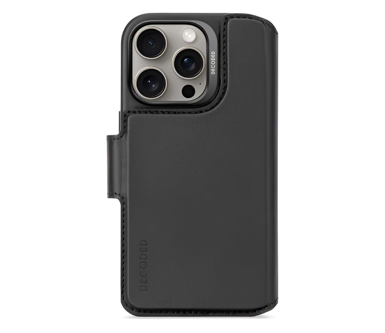 Decoded Leather Detachable Wallet iPhone 16 Pro MagSafe black