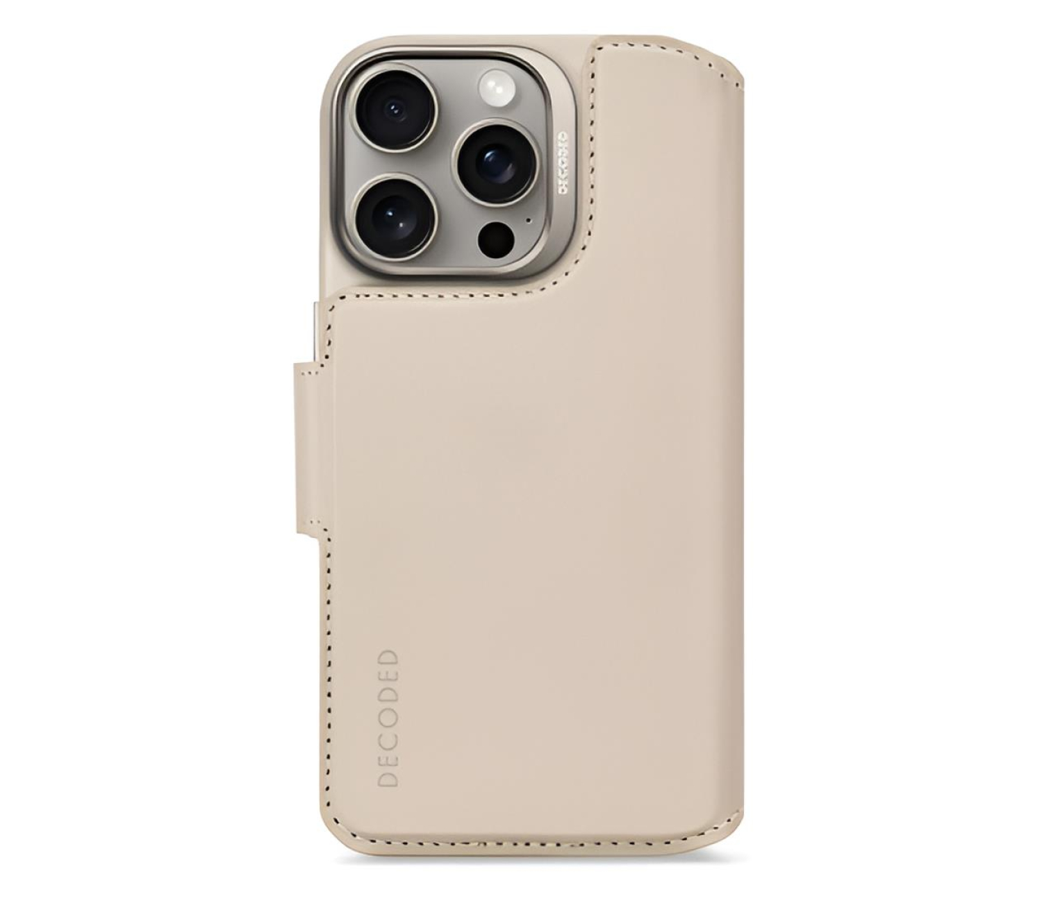 Decoded Leather Detachable Wallet iPhone 16 Pro MagSafe clay