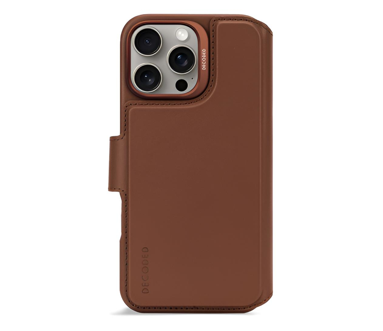 Decoded Leather Detachable Wallet iPhone 16 Pro Max MagSafe tan