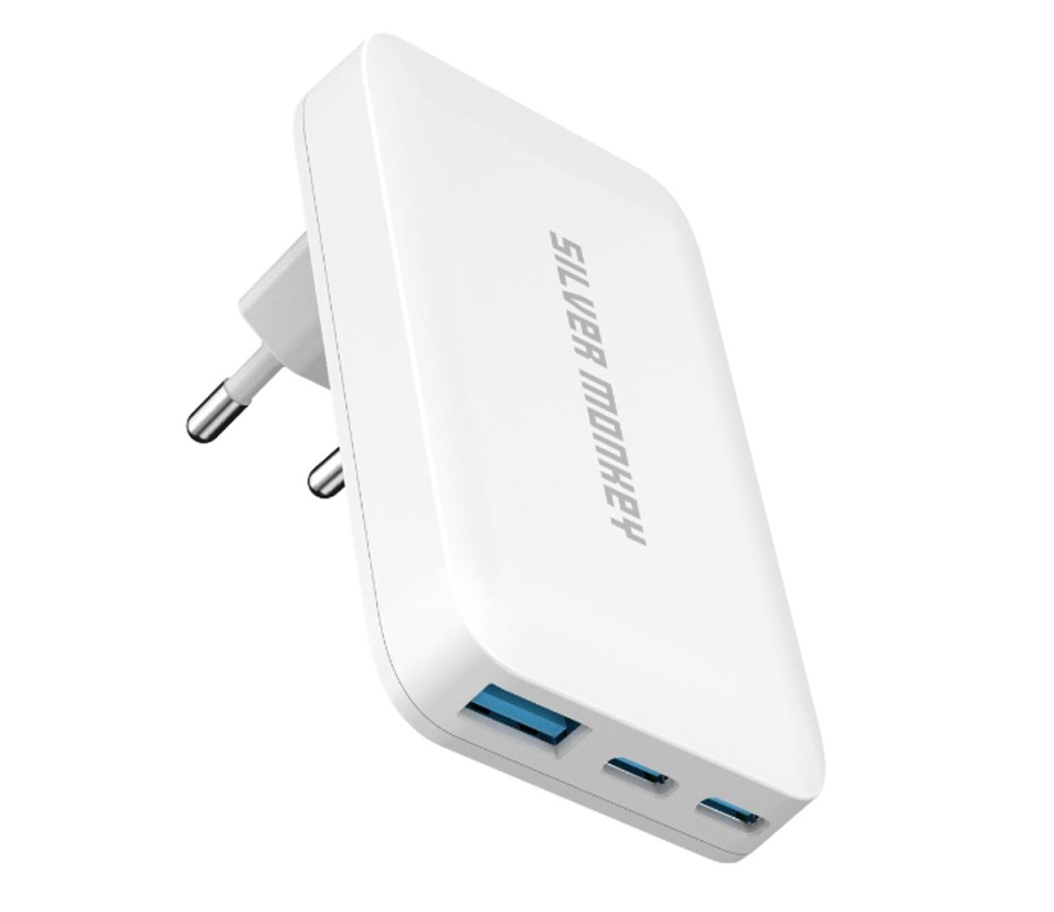 Silver Monkey Plaska ładowarka GaN 65W 2x USB-C, 1x USB-A