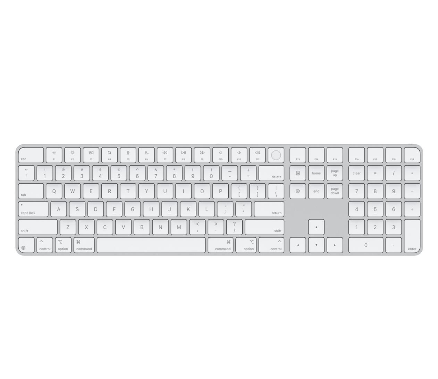 Apple Magic Keyboard Touch ID pole numeryczne US biały