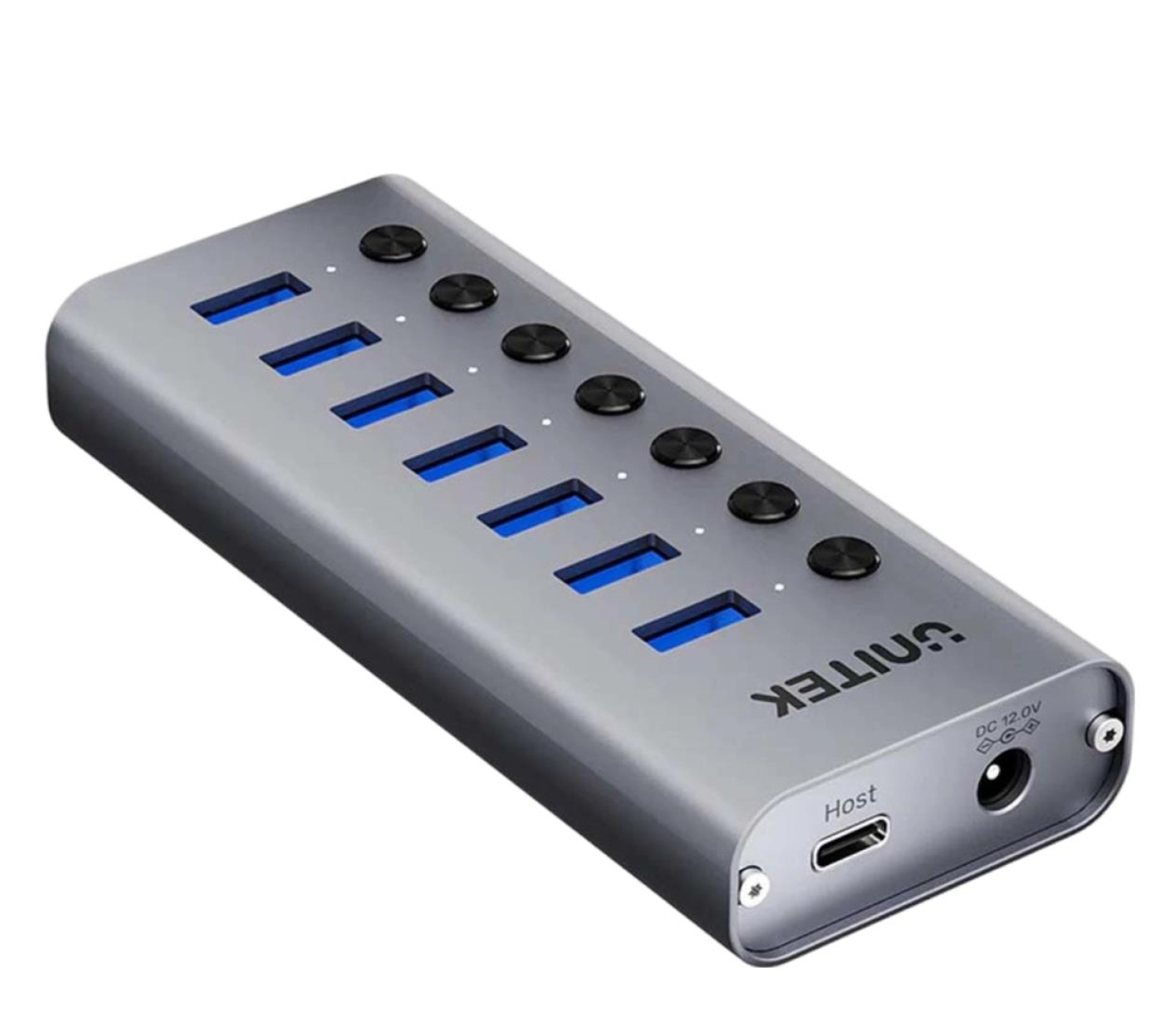 UNITEK HUB USB-A 3.0 7W1, 5GBPS Z PRZEŁĄCZNIKIEM