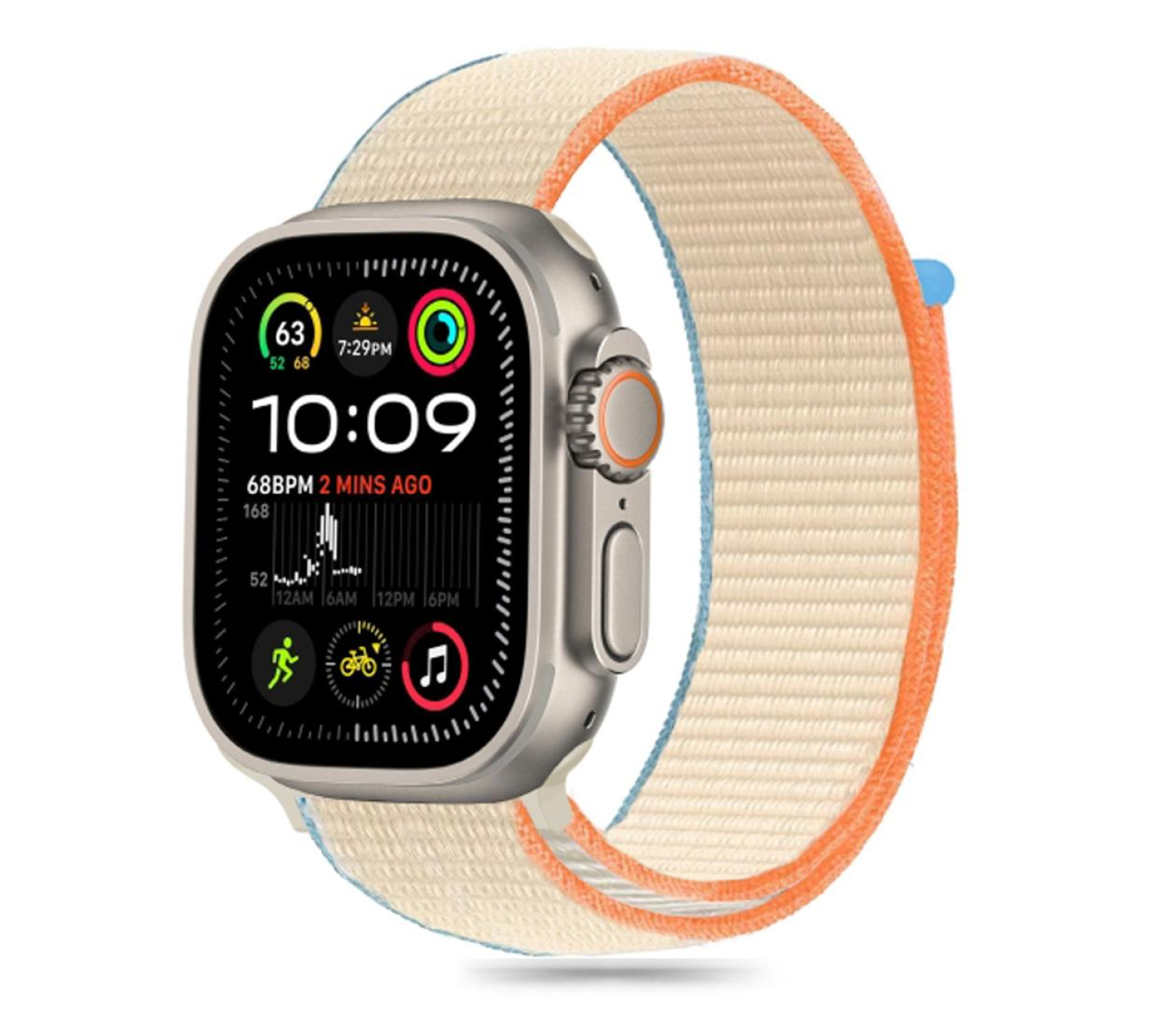 Tech-Protect Nylon do Apple Watch 44/45/46/49 mm Cream