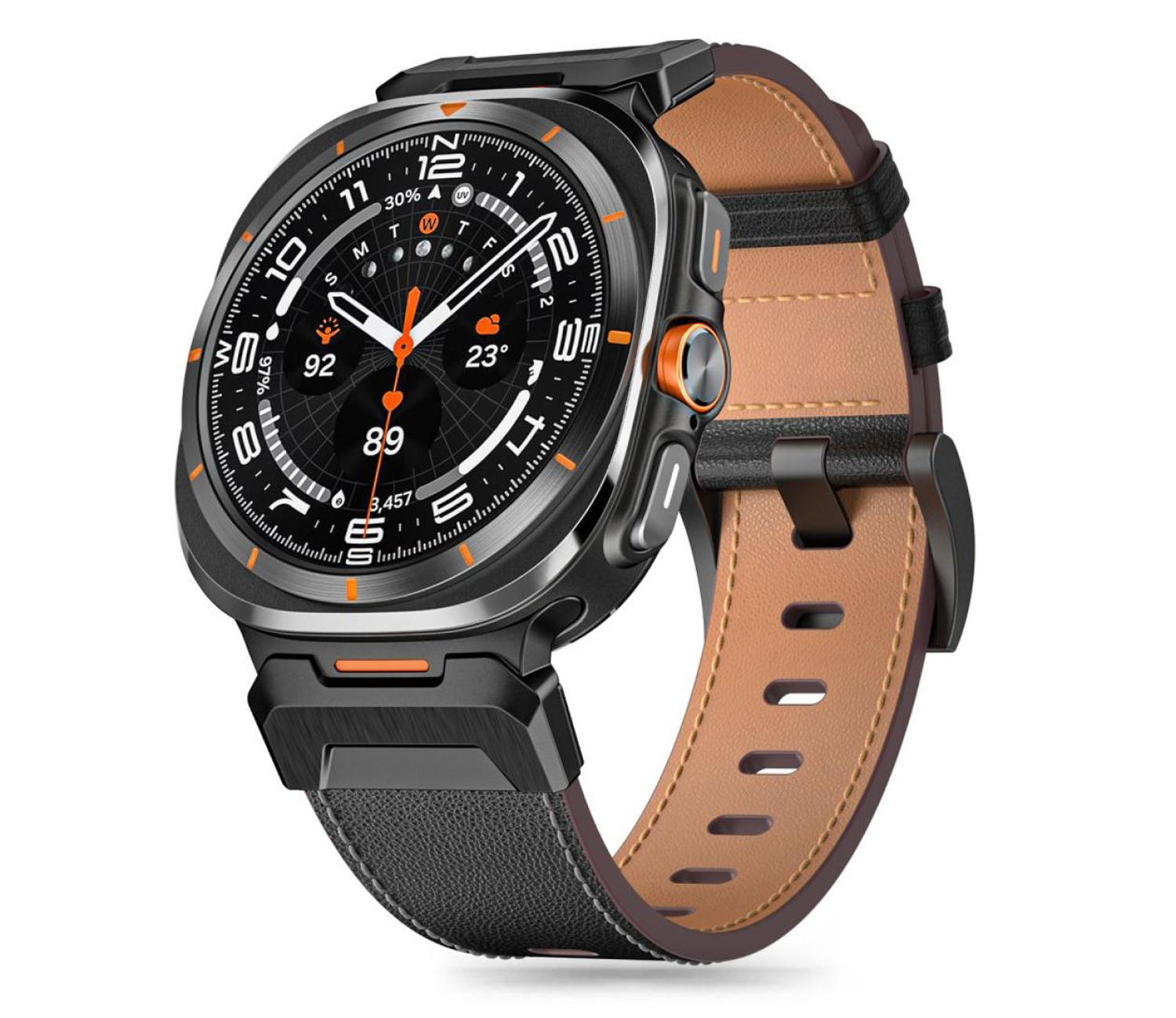 Tech-Protect Delta Pro do Galaxy Watch Ultra (47 mm) Leather Black