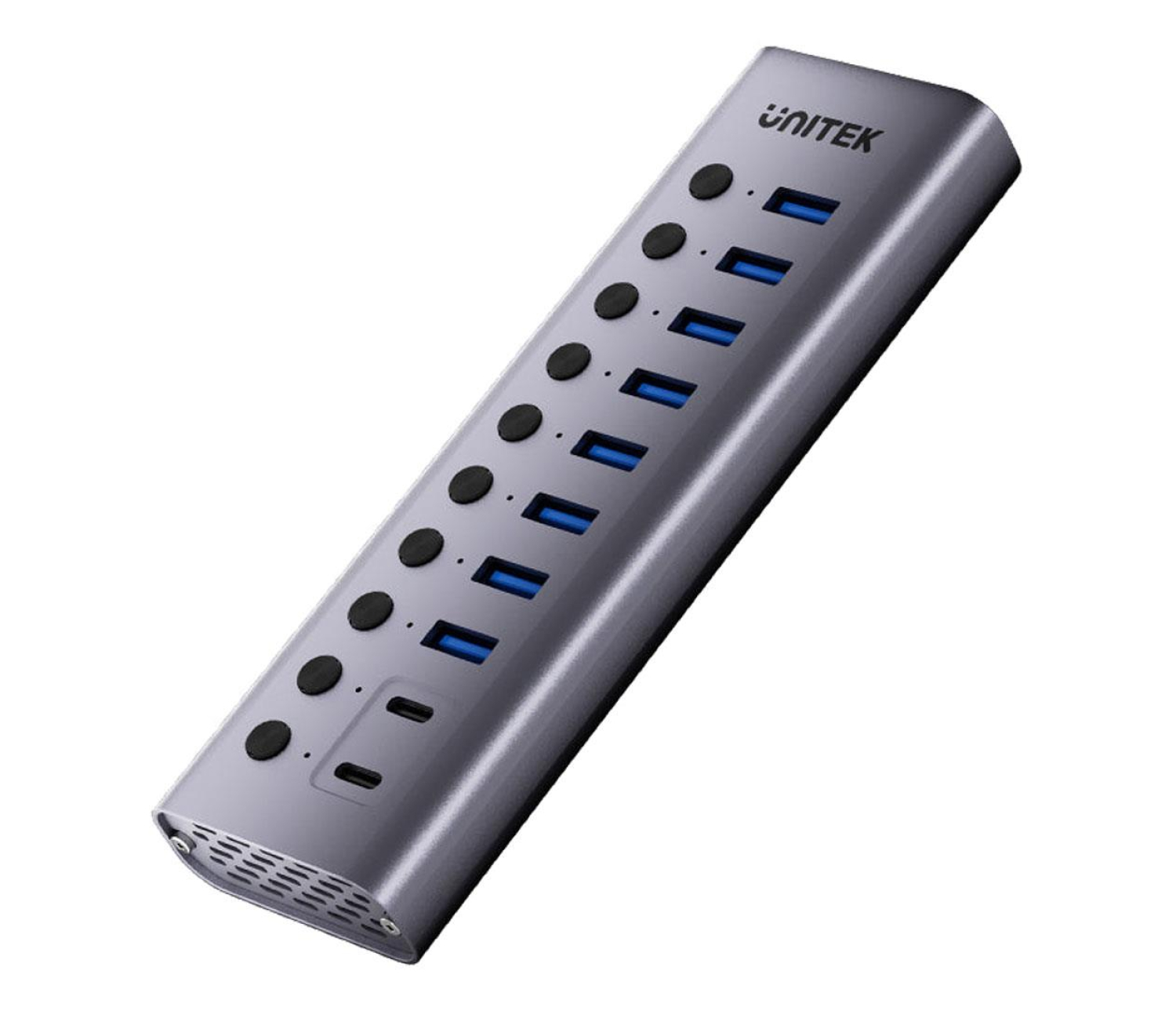 Unitek Hub USB-C/USB-A - 8x USB-A, 2x USB-C (ON/OFF)