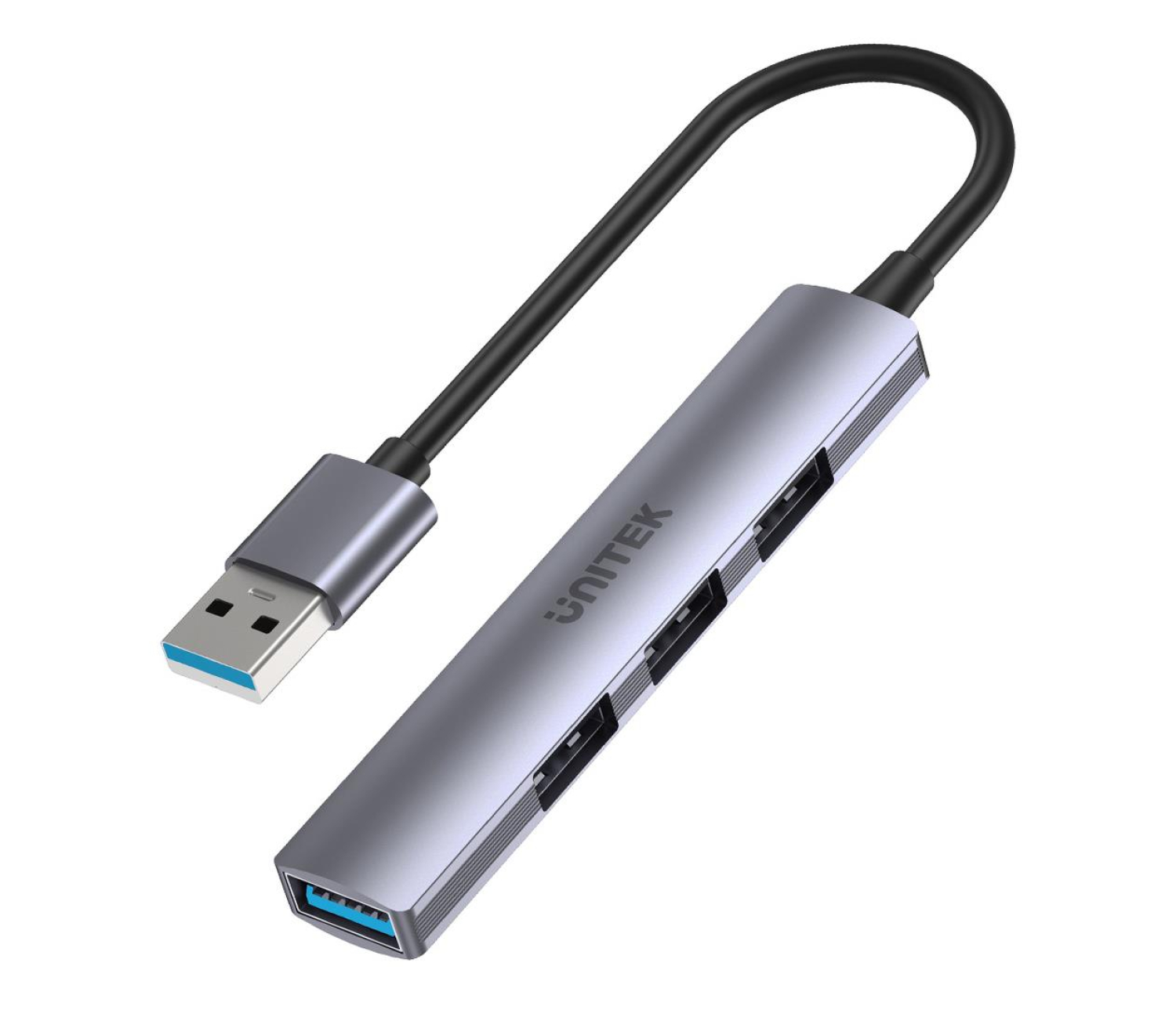 Unitek H1208A USB-A 1xUSB-A 5 Gbps, 3xUSB-A 2.0 Szary