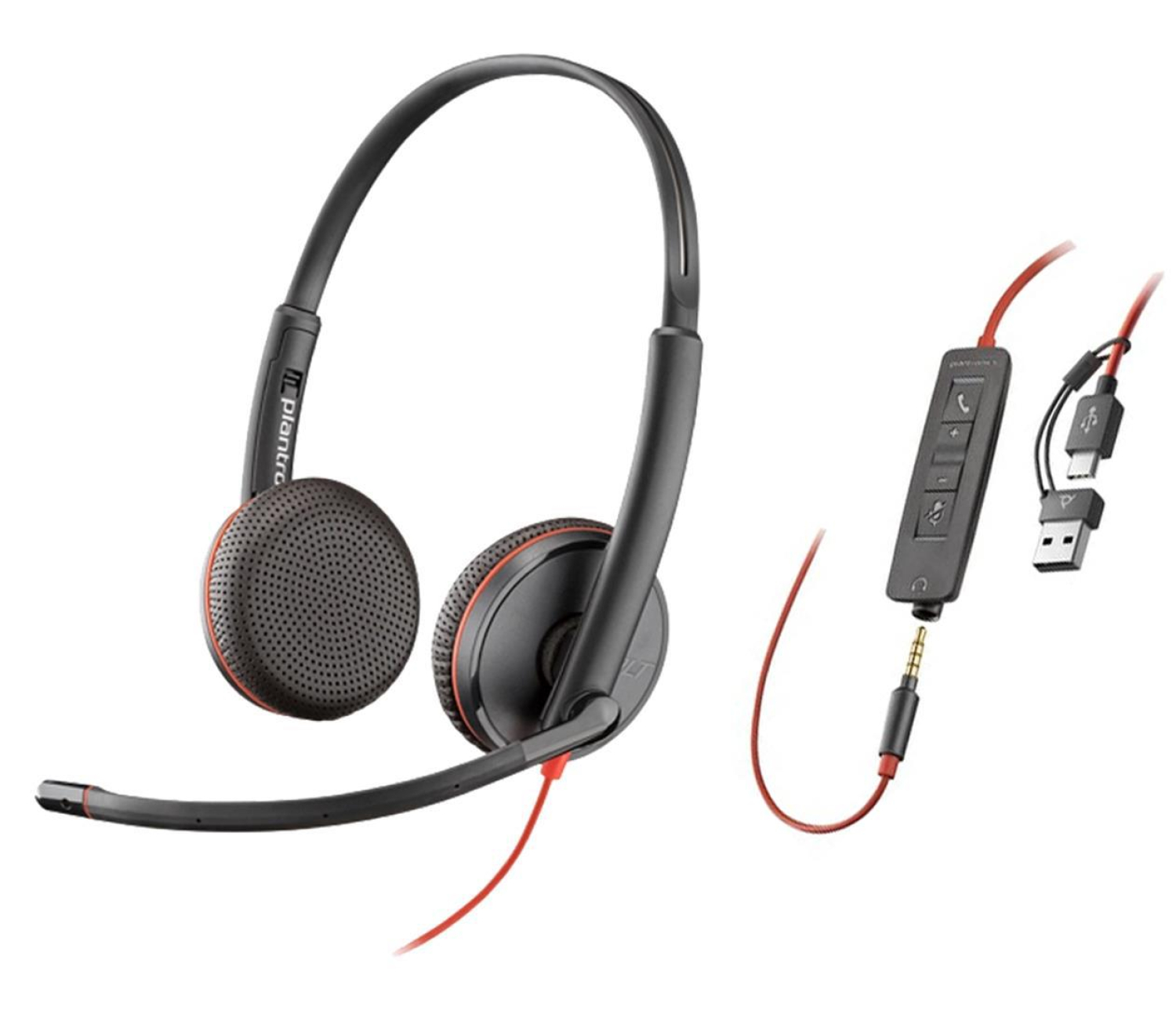 POLY Słuchawki Blackwire 3225 USB-C/A+3,5mm 8X229AA