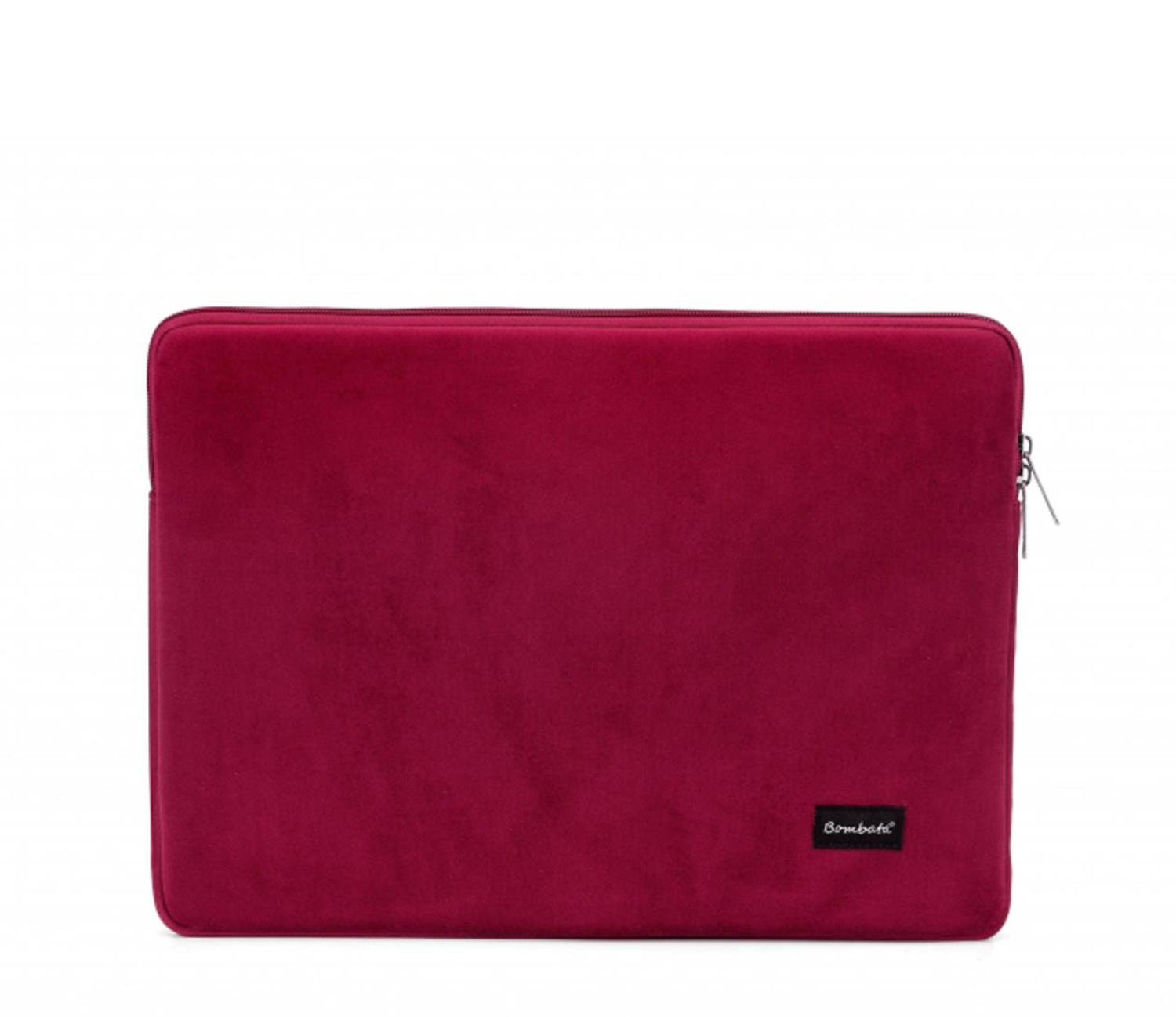 Bombata Velvet Sleeve 15-16" burgundowy