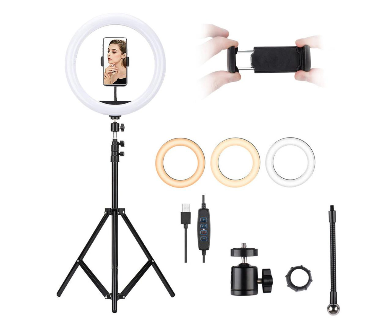 Mozos Lampa pierścieniowa LED 30cm