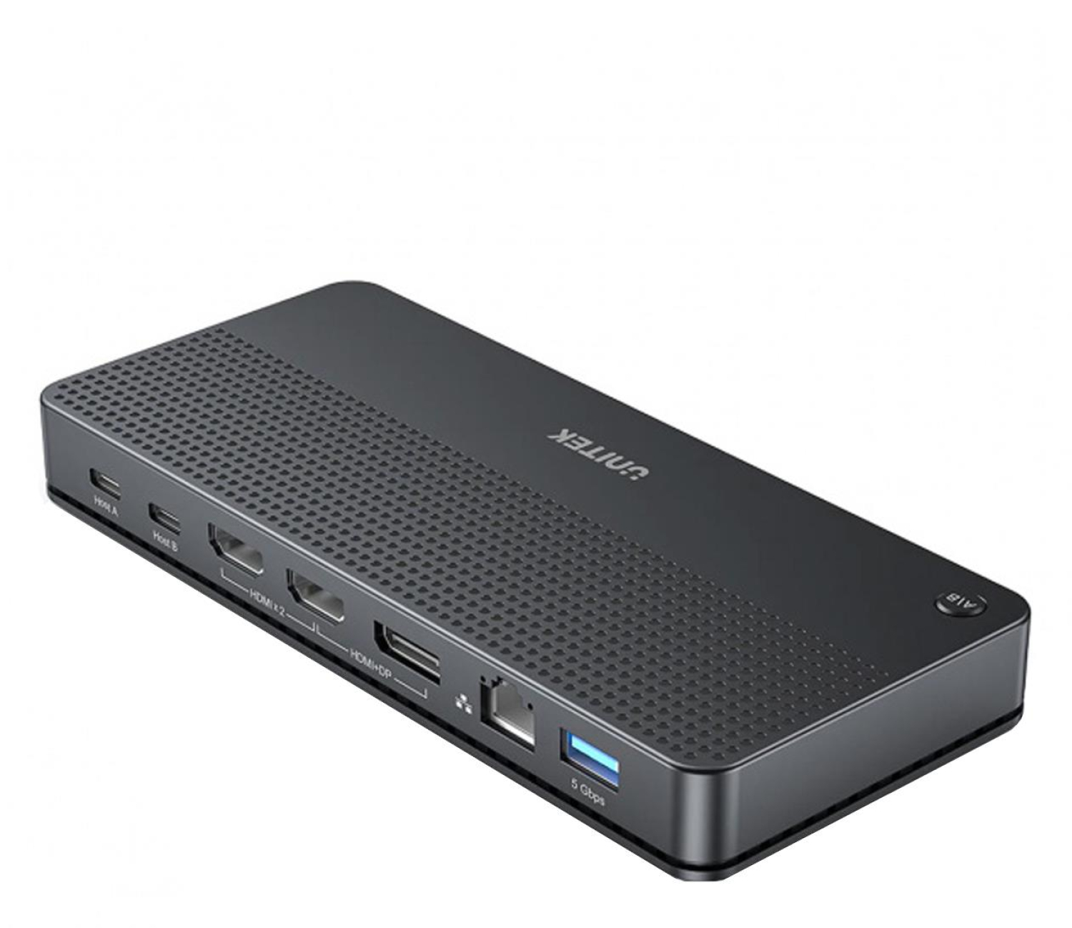Unitek D1103A01 2 komputery 2 monitory 4K Czarny