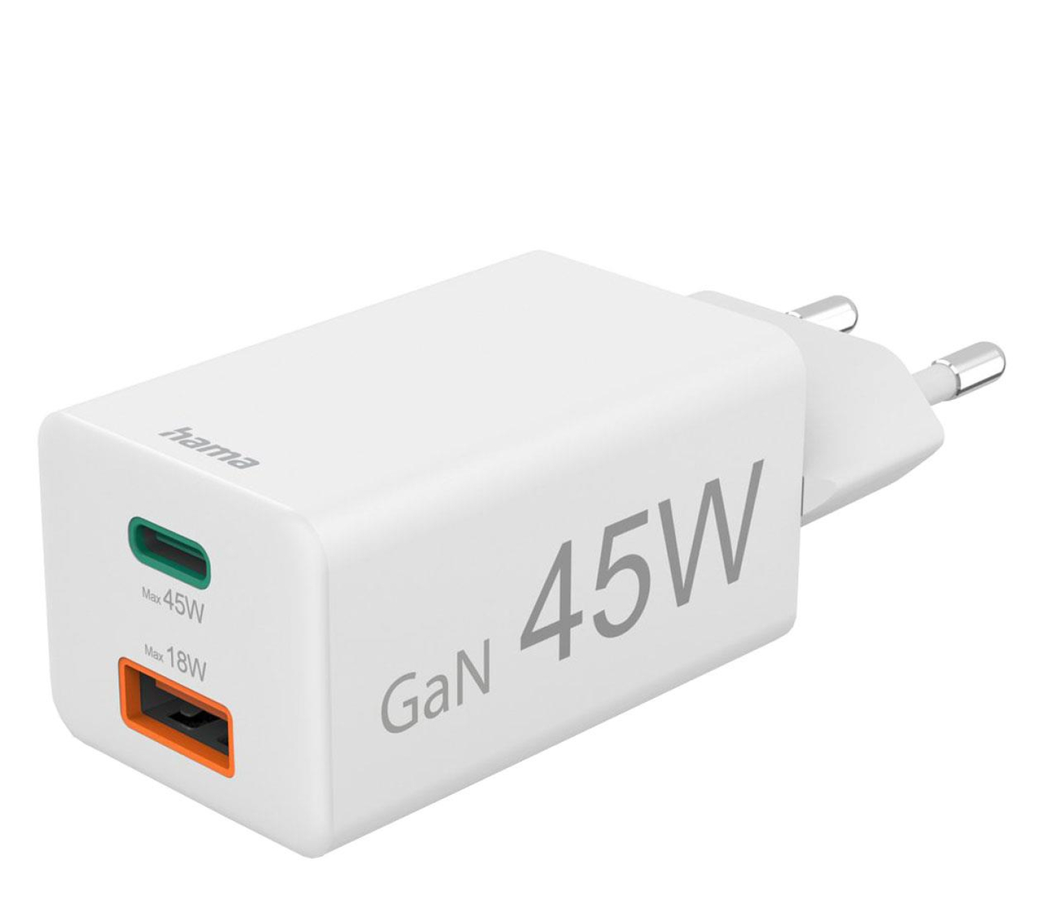 Hama Ładowarka sieciowa Mini 45W 1xUSB-C, 1xUSB-A