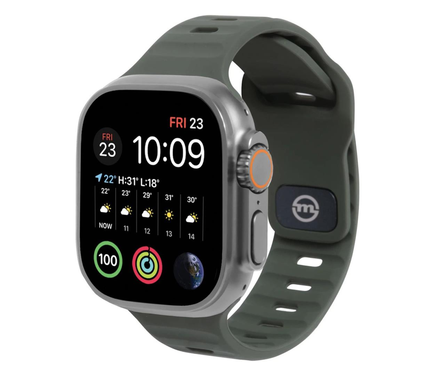 Mobile Origin Strap do Apple Watch 49/45/44/42mm olive green