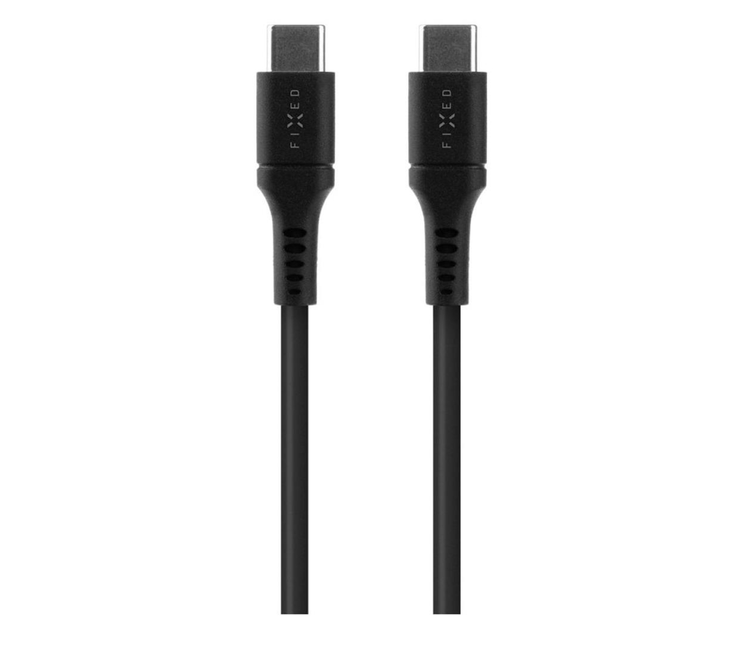 FIXED Kabel Liquid Silicone USB-C/USB-C 1,2m 60W czarny