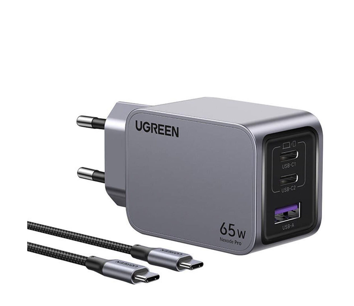 UGREEN Nexode Pro USB + 2x USB-C 65W + kabel USB-C 1.5m