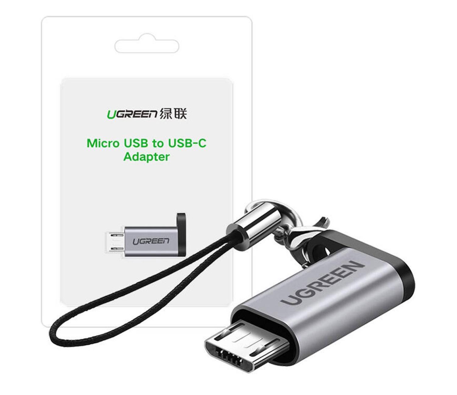 UGREEN US282 USB-C do microUSB Szary