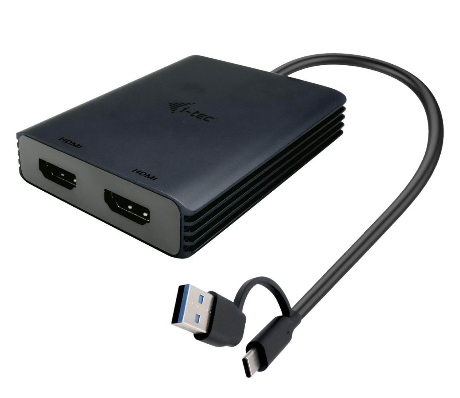 i-tec Adapter USB-A/USB-C Dual 4K/60 Hz HDMI Video