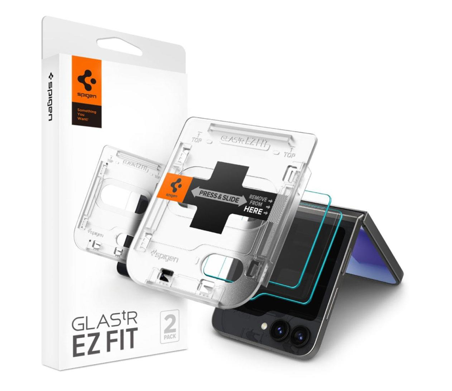 Spigen Glas.Tr ”Ez Fit” 2-Pack do Samsung Galaxy Z Flip6 Clear