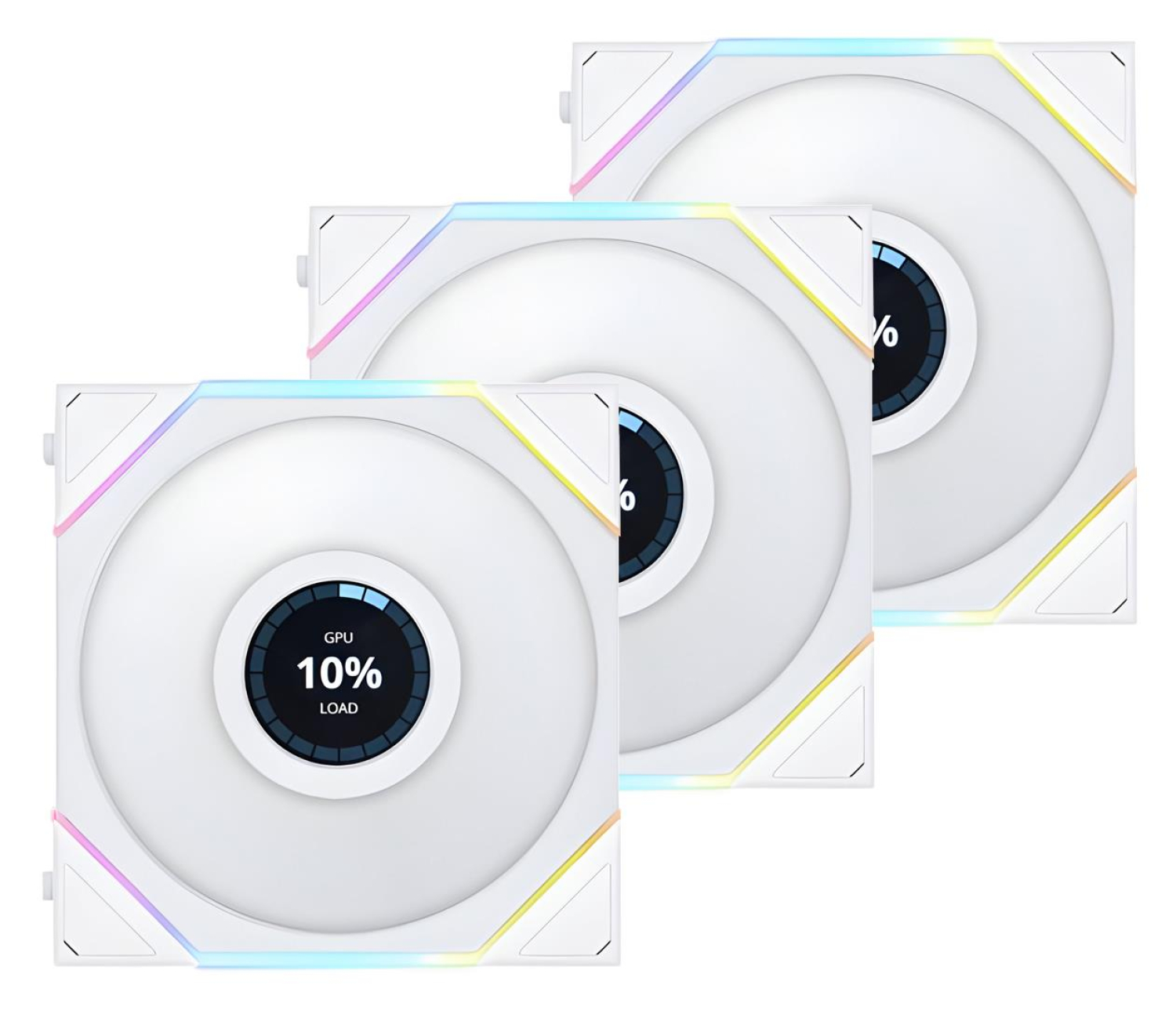 Lian Li UNI FAN TL LCD Series fan White Triple Pack 3x120mm