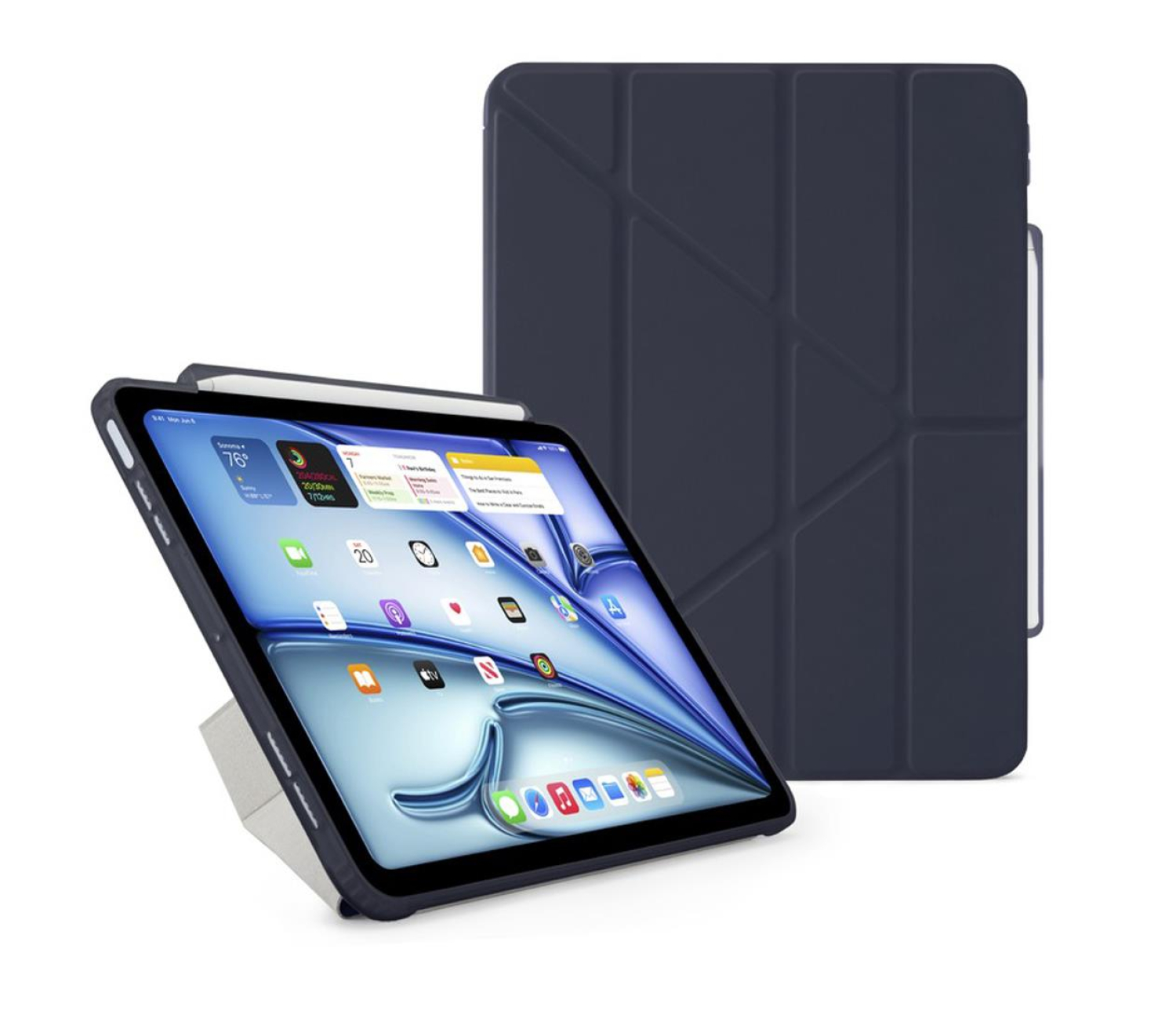 Pipetto Origami No3 Pencil Case do iPad Air 13" (2024) dark blue