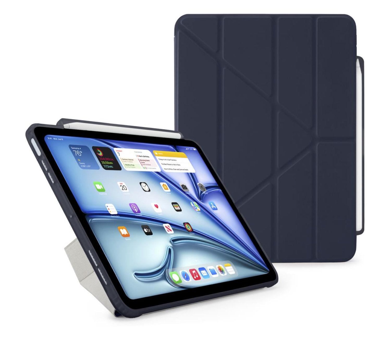 Pipetto Origami No3 Pencil Case do iPad Air 11" (2024) dark blue
