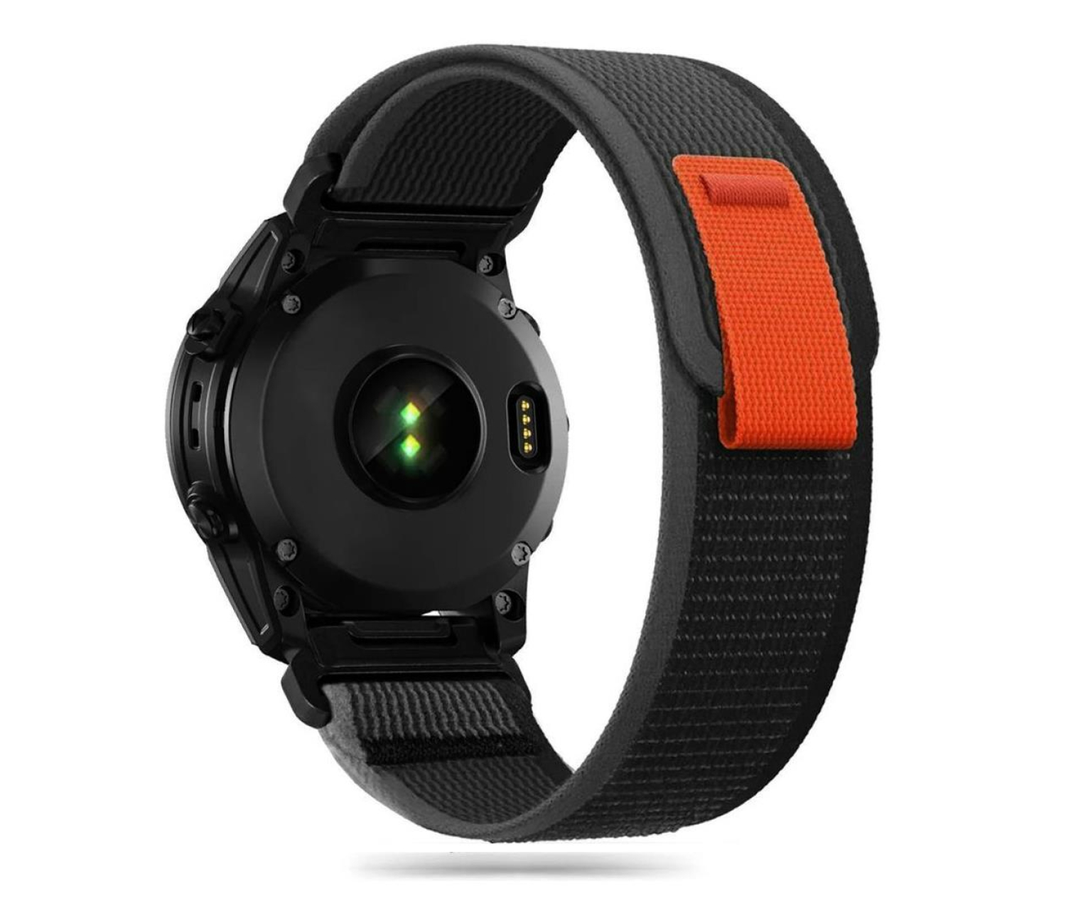Tech-Protect Nylon do Garmin Fenix (22mm) Black/Orange
