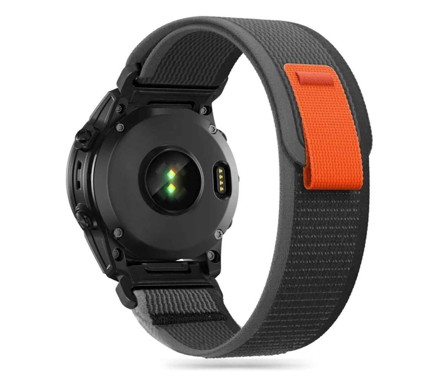 Tech-Protect Nylon do Garmin Fenix (26mm) Black/Orange