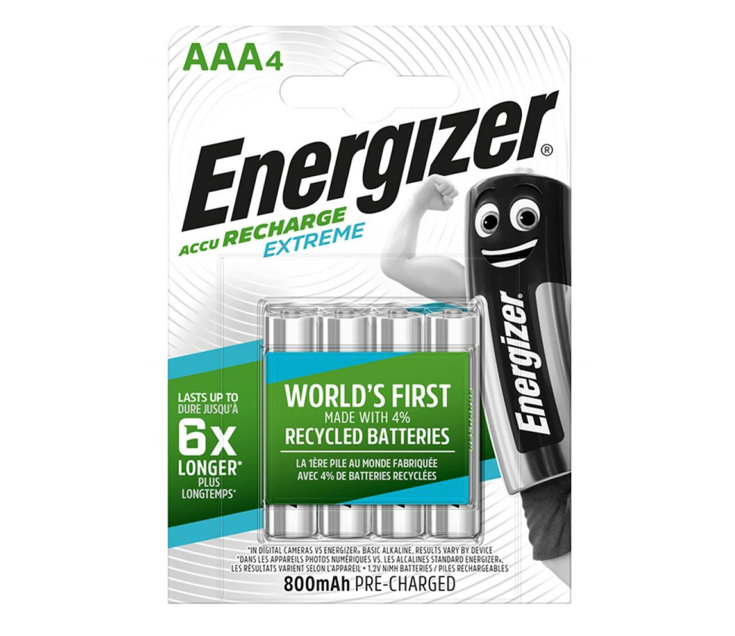 4x Akumulatorki Baterie ENERGIZER AAA R03 800mAh